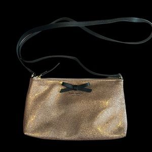 Kate Spade Pink Rose Gold Glitter “Amy” Crossbody